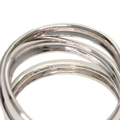 CELINE Logo motif Ring Platinum PT900 Ladies [Used]