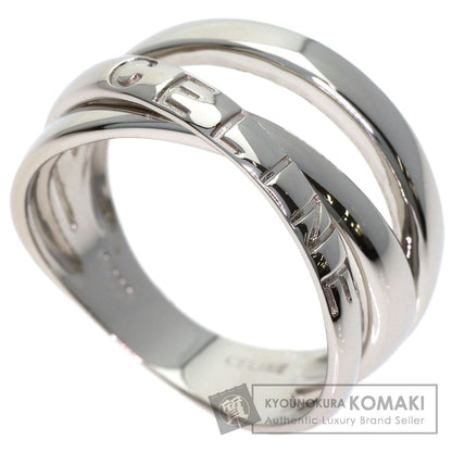 CELINE Logo motif Ring Platinum PT900 Ladies [Used]