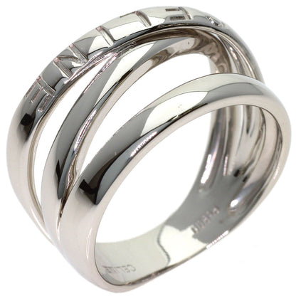 CELINE Logo motif Ring Platinum PT900 Ladies [Used]