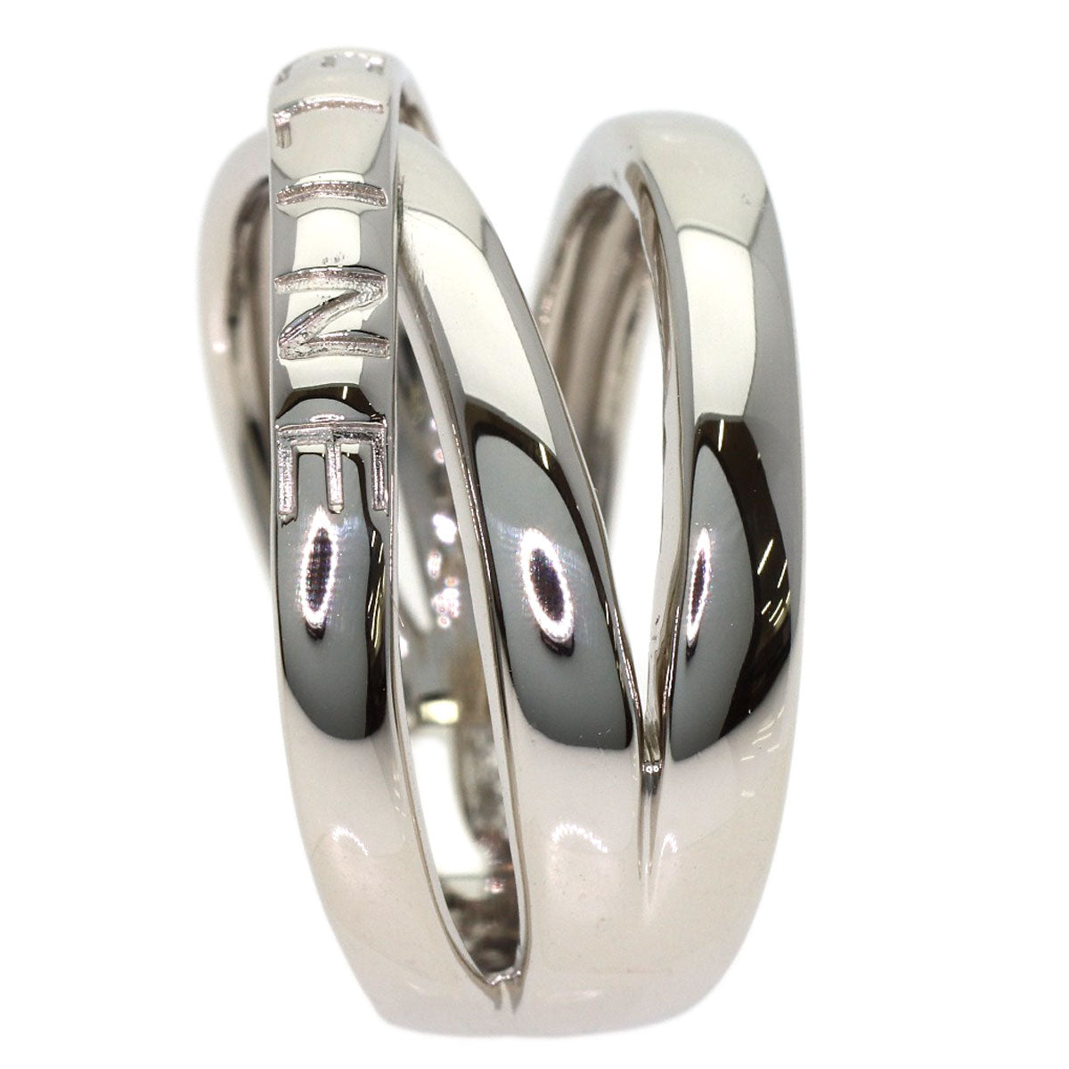 CELINE Logo motif Ring Platinum PT900 Ladies [Used]