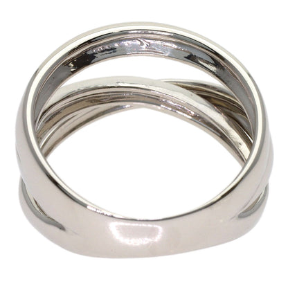 CELINE Logo motif Ring Platinum PT900 Ladies [Used]