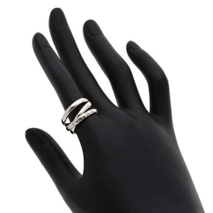 CELINE Logo motif Ring Platinum PT900 Ladies [Used]