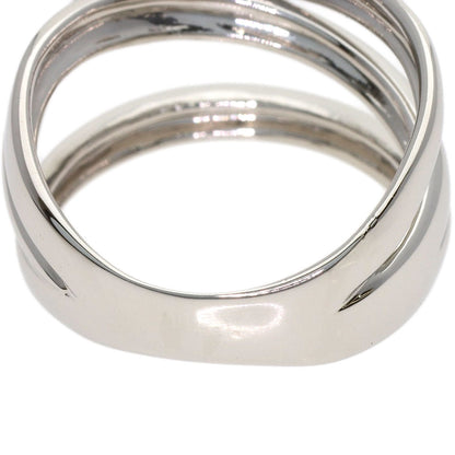 CELINE Logo motif Ring Platinum PT900 Ladies [Used]