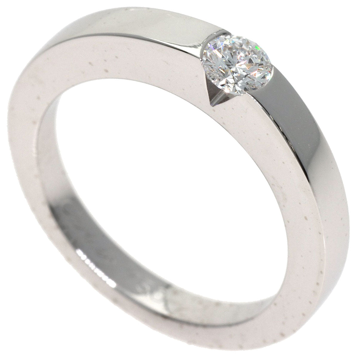 CARTIER Date with Diamond #50 Ring K18 White Gold Ladies [Used]