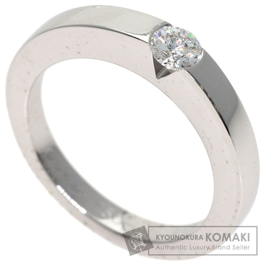 CARTIER Date with Diamond #50 Ring K18 White Gold Ladies [Used]