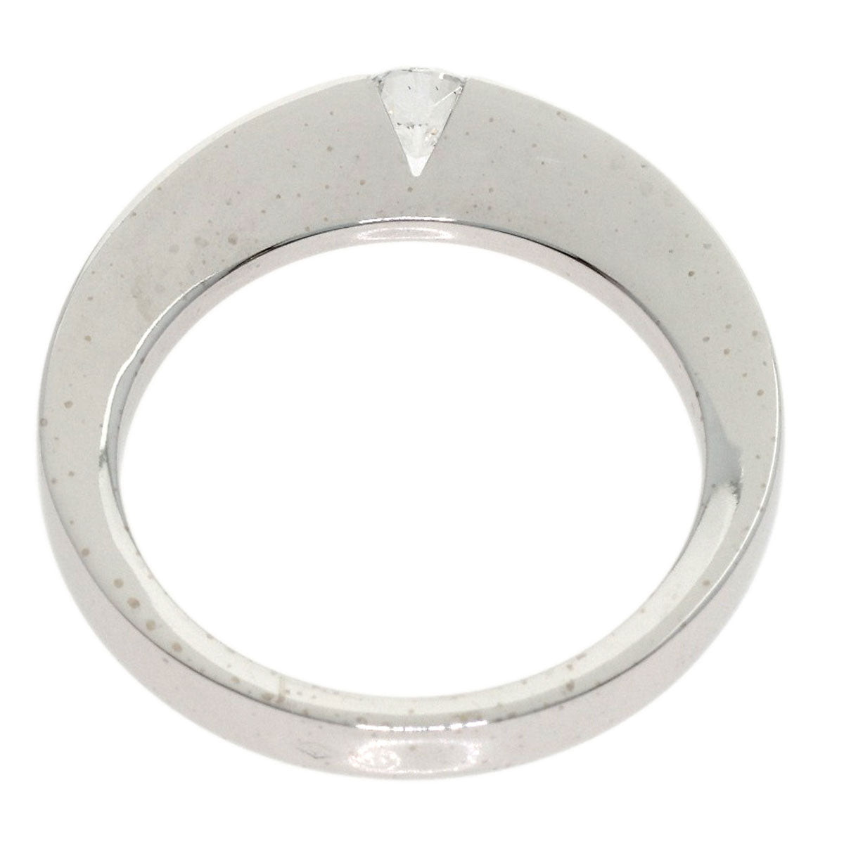 CARTIER Date with Diamond #50 Ring K18 White Gold Ladies [Used]