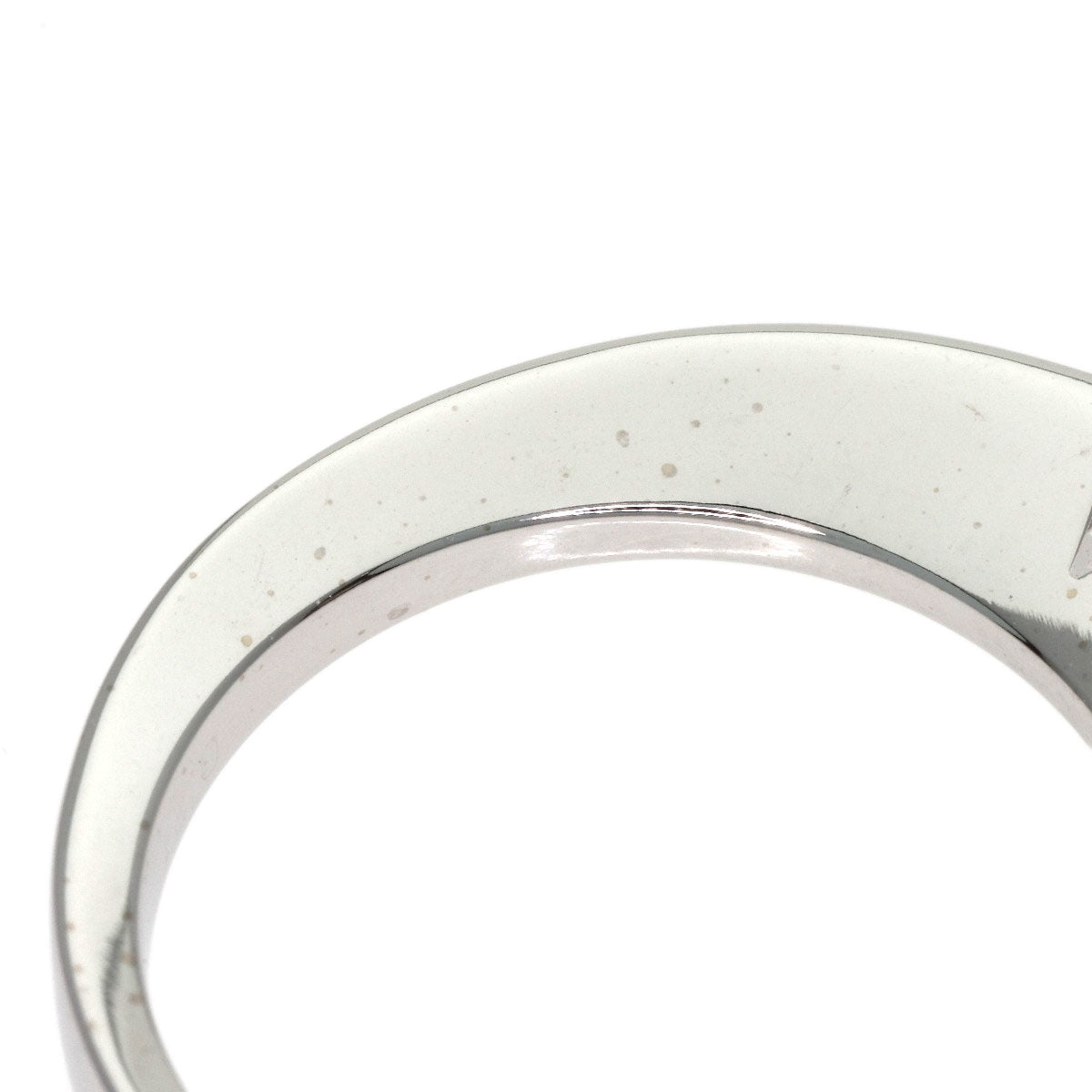 CARTIER Date with Diamond #50 Ring K18 White Gold Ladies [Used]