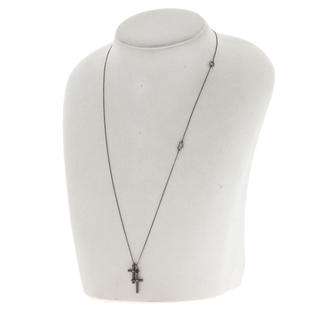 Damiani Metropolitan Dream Diamond Black Burnished Finish Necklace K18 White Gold Ladies [Used]