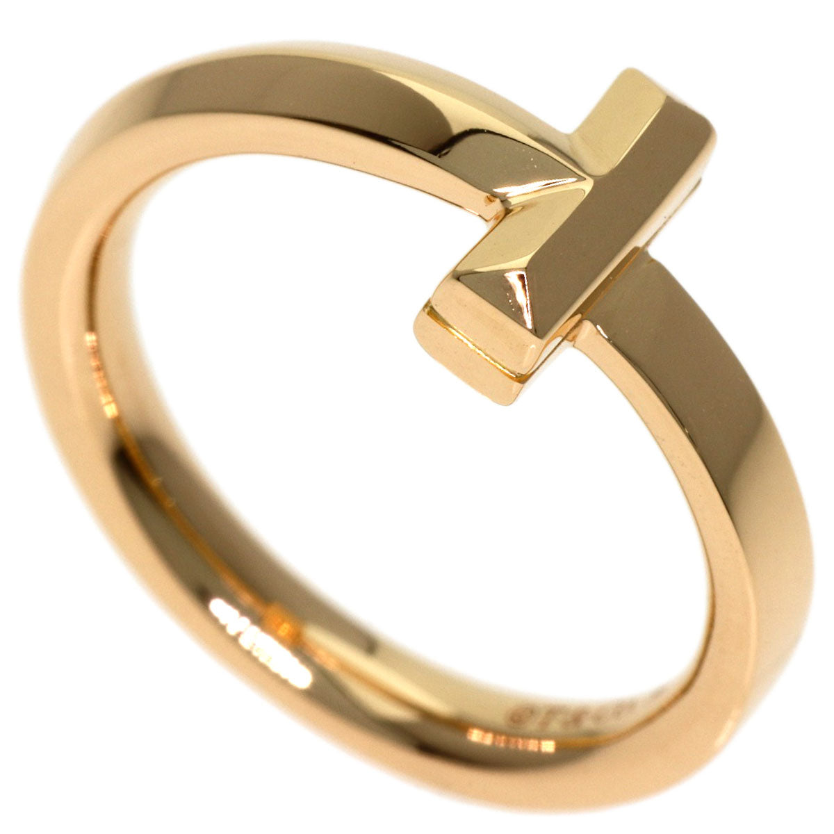 TIFFANY&Co. T One Narrow Ring K18 Pink Gold Ladies [Used]