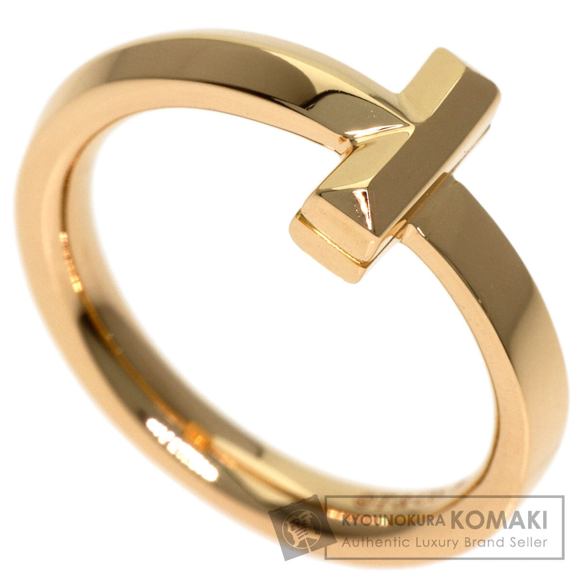 TIFFANY&Co. T One Narrow Ring K18 Pink Gold Ladies [Used]