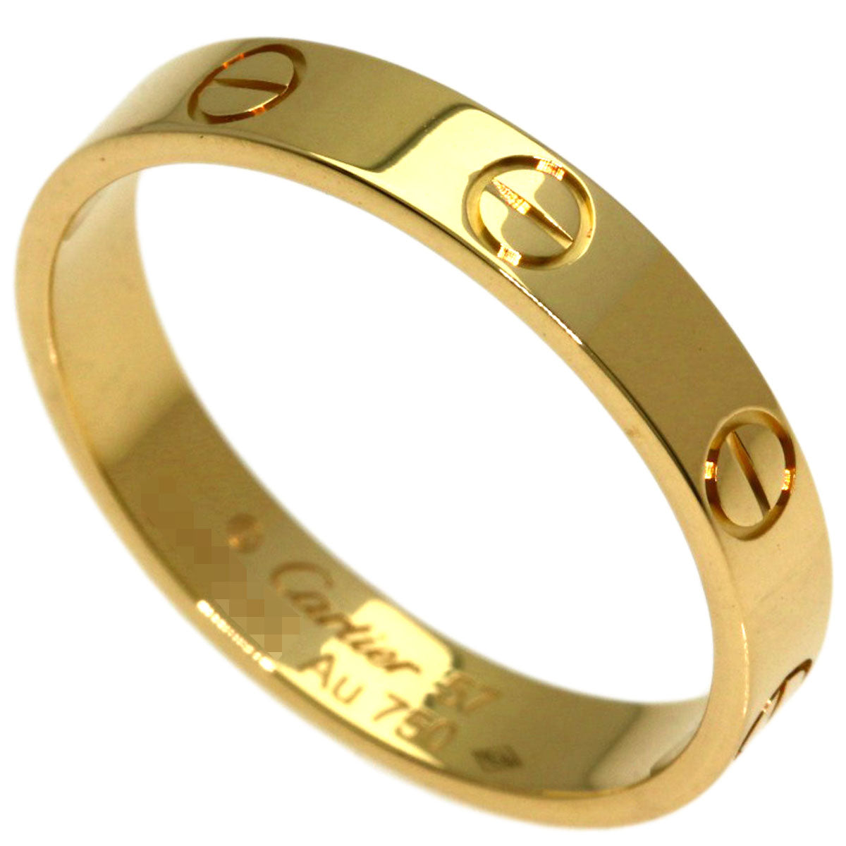 CARTIER Mini love ring #57 Ring K18 Yellow Gold Ladies [Used]
