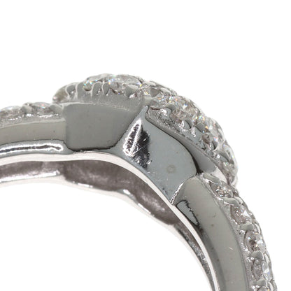 Ponte Vecchio Heart motif Diamond Ring K18 White Gold Ladies [Used]