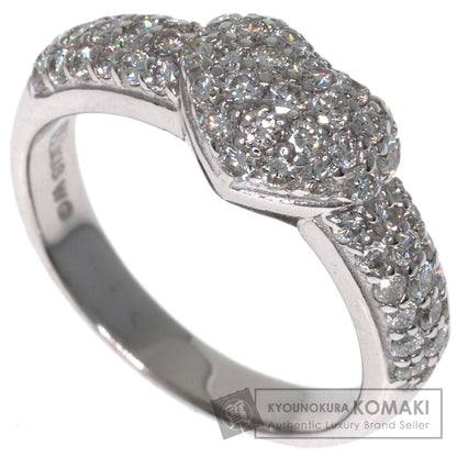 Ponte Vecchio Heart motif Diamond Ring K18 White Gold Ladies [Used]