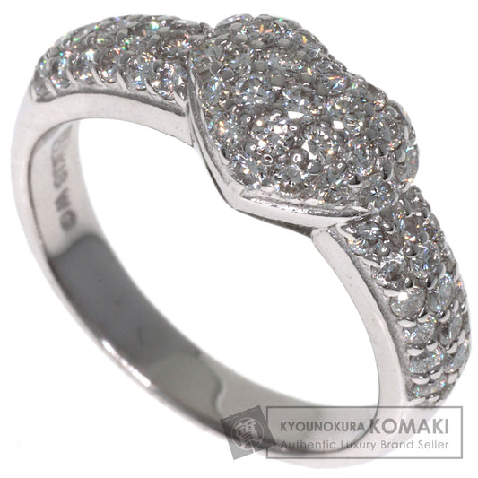 Ponte Vecchio Heart motif Diamond Ring K18 White Gold Ladies [Used]