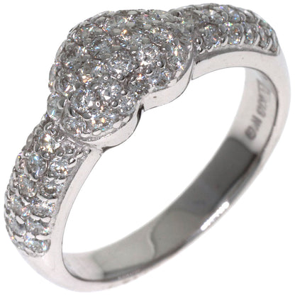 Ponte Vecchio Heart motif Diamond Ring K18 White Gold Ladies [Used]