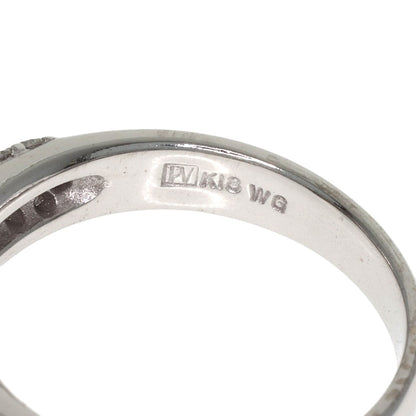 Ponte Vecchio Heart motif Diamond Ring K18 White Gold Ladies [Used]