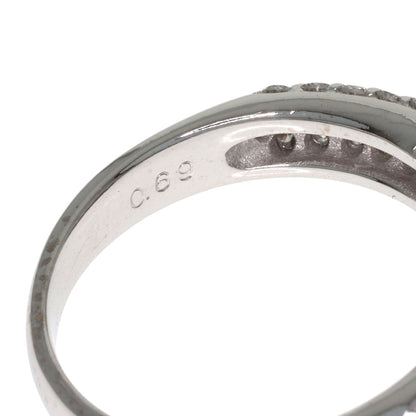 Ponte Vecchio Heart motif Diamond Ring K18 White Gold Ladies [Used]