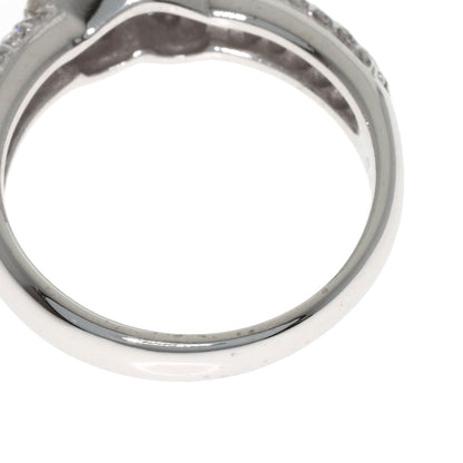 Ponte Vecchio Heart motif Diamond Ring K18 White Gold Ladies [Used]