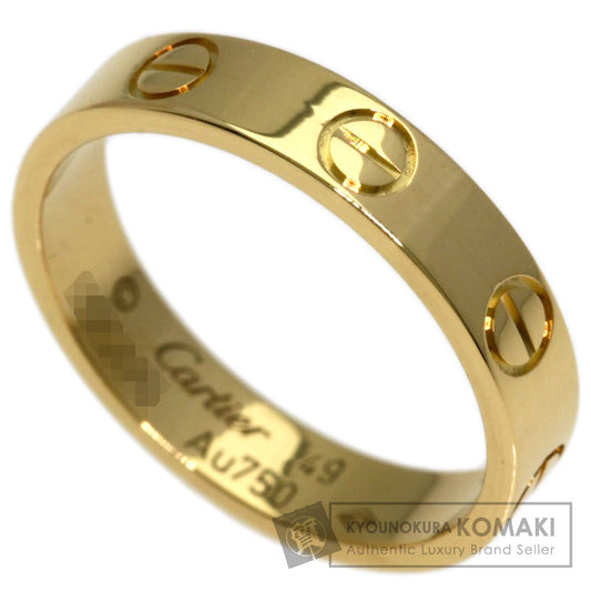 CARTIER Mini love ring #49 Ring K18 Yellow Gold Ladies [Used]