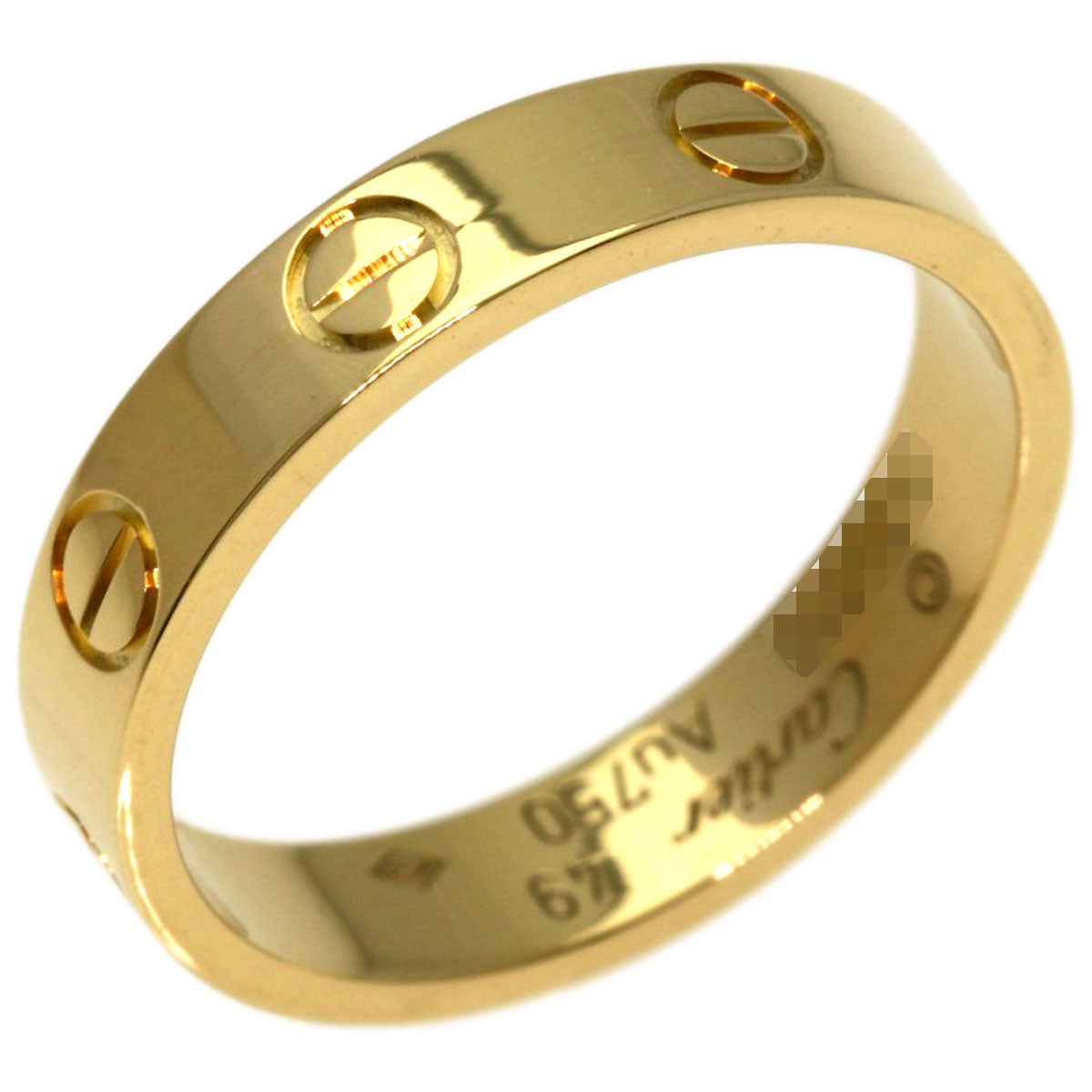 CARTIER Mini love ring #49 Ring K18 Yellow Gold Ladies [Used]
