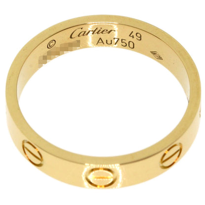 CARTIER Mini love ring #49 Ring K18 Yellow Gold Ladies [Used]