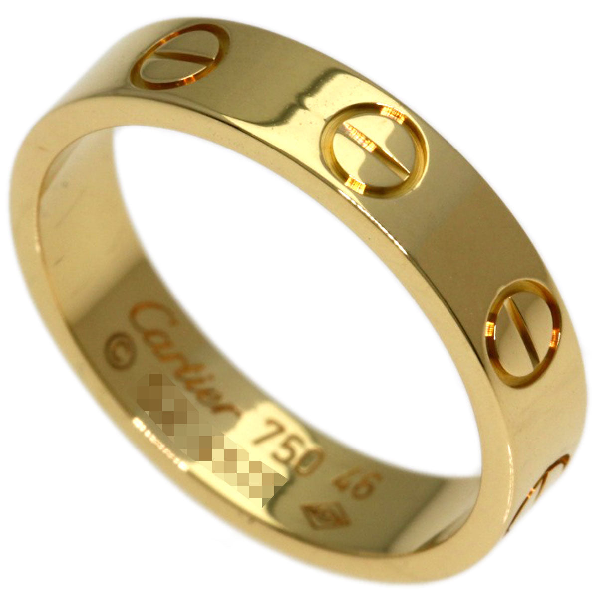 CARTIER Mini love ring #46 Ring K18 Yellow Gold Ladies [Used]