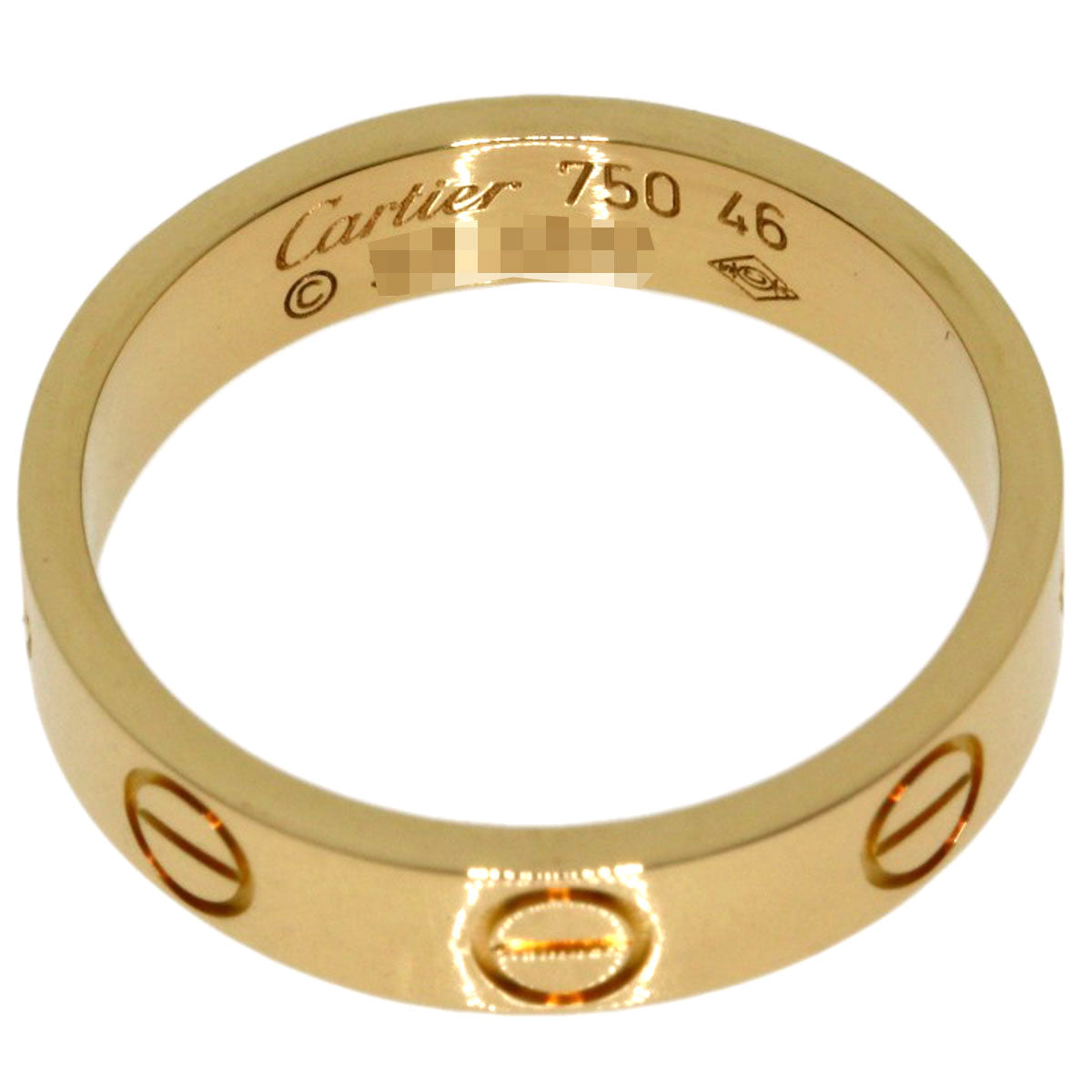 CARTIER Mini love ring #46 Ring K18 Yellow Gold Ladies [Used]