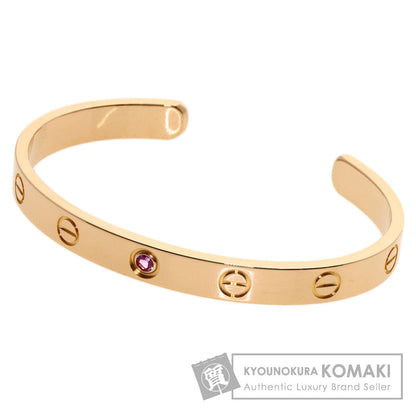 CARTIER Open LOVE Bracelets Pink Sapphire #16 Bracelet K18 Pink Gold Ladies [Used]