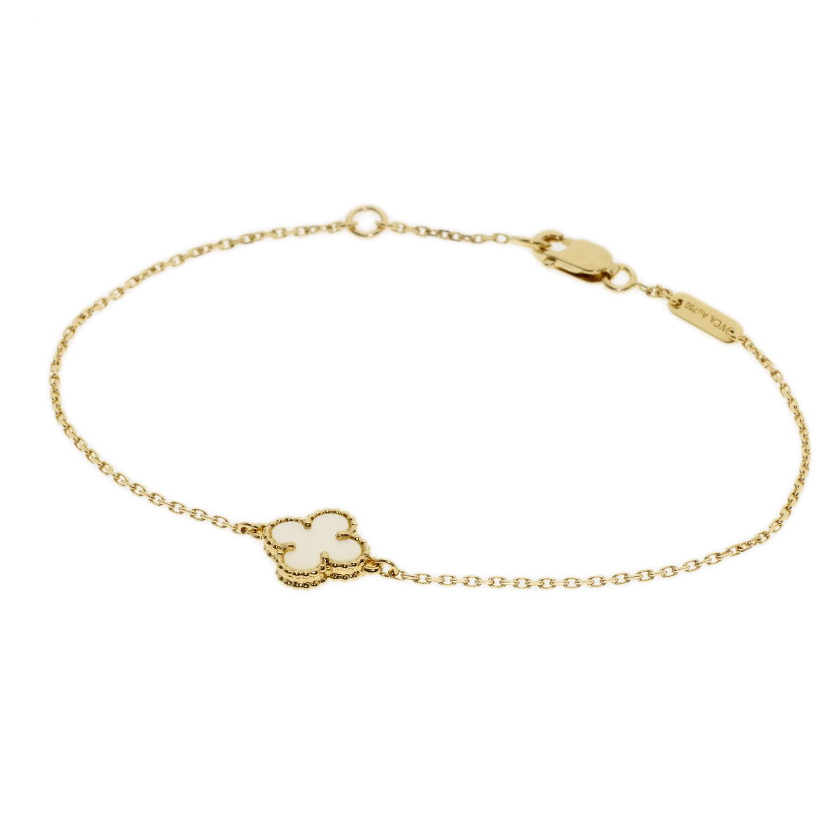 Van Cleef & Arpels Sweet Alhambra Shell Bracelet K18 Yellow Gold Ladies [Used]