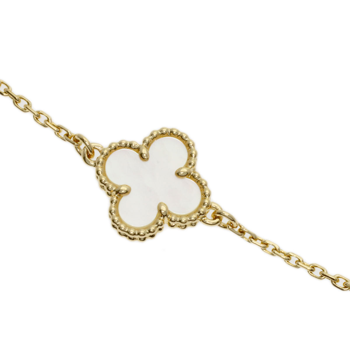 Van Cleef & Arpels Sweet Alhambra Shell Bracelet K18 Yellow Gold Ladies [Used]