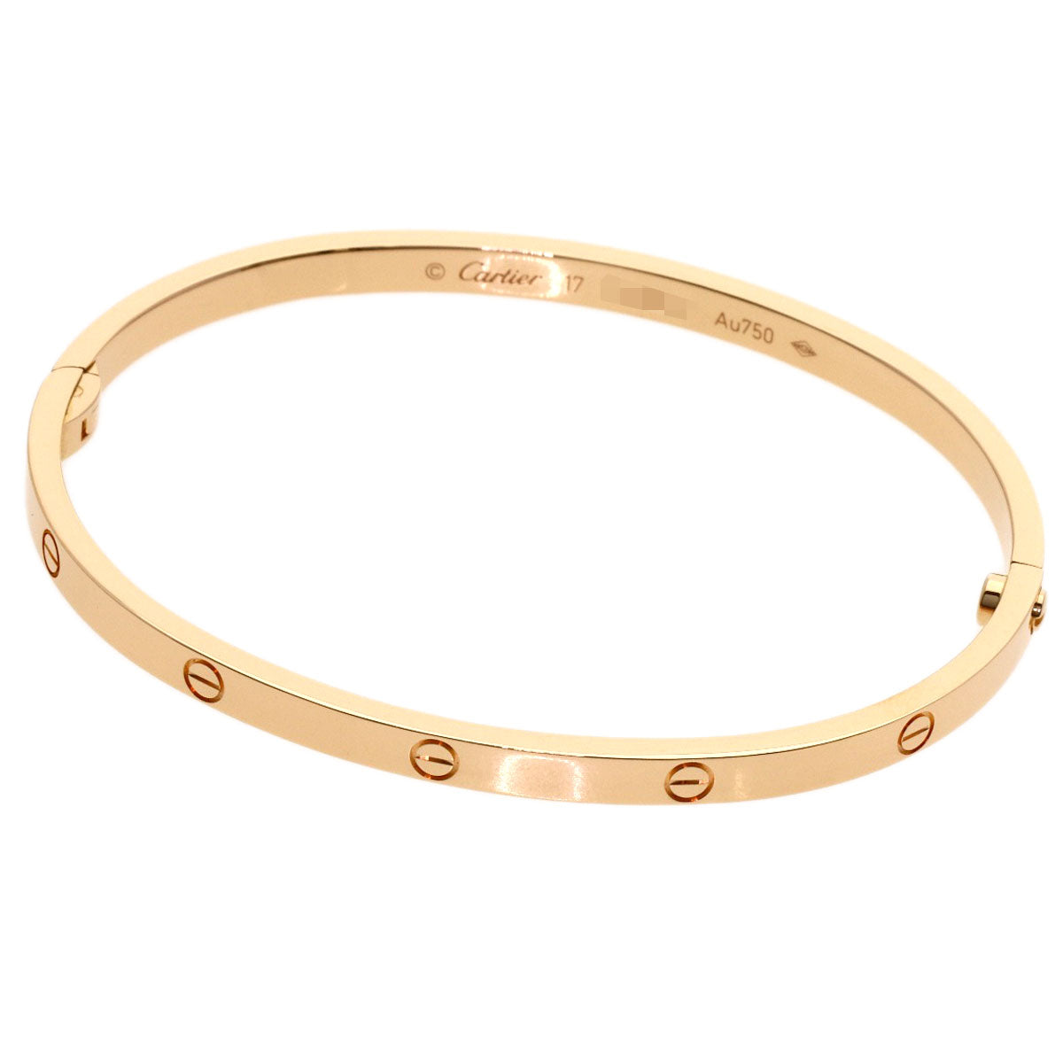 CARTIER LOVE Bracelets SM #17 (Driver not included) Bracelet K18 Pink Gold Ladies [Used]