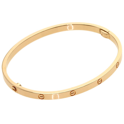 CARTIER LOVE Bracelets SM #17 (Driver not included) Bracelet K18 Pink Gold Ladies [Used]