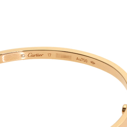 CARTIER LOVE Bracelets SM #17 (Driver not included) Bracelet K18 Pink Gold Ladies [Used]