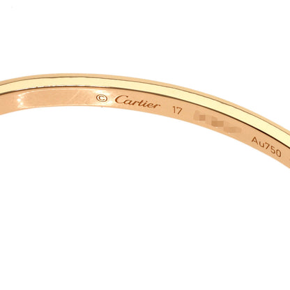 CARTIER LOVE Bracelets SM #17 (Driver not included) Bracelet K18 Pink Gold Ladies [Used]