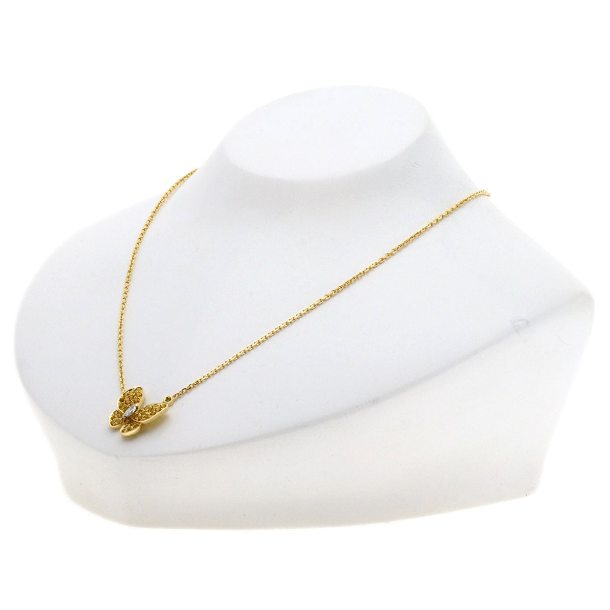 Van Cleef & Arpels De Papillon Diamond Necklace K18 Yellow Gold Ladies [Used]