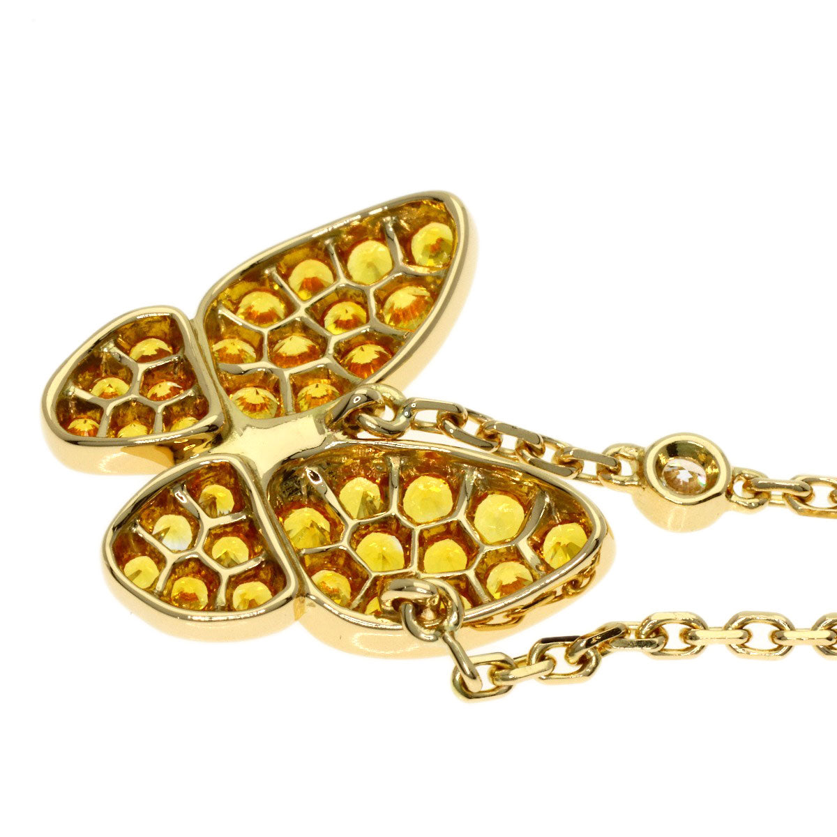 Van Cleef & Arpels De Papillon Diamond Necklace K18 Yellow Gold Ladies [Used]