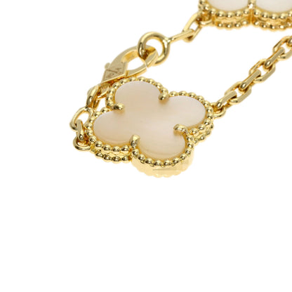 Van Cleef & Arpels Vintage Alhambra Shell Bracelet K18 Yellow Gold Ladies [Used]