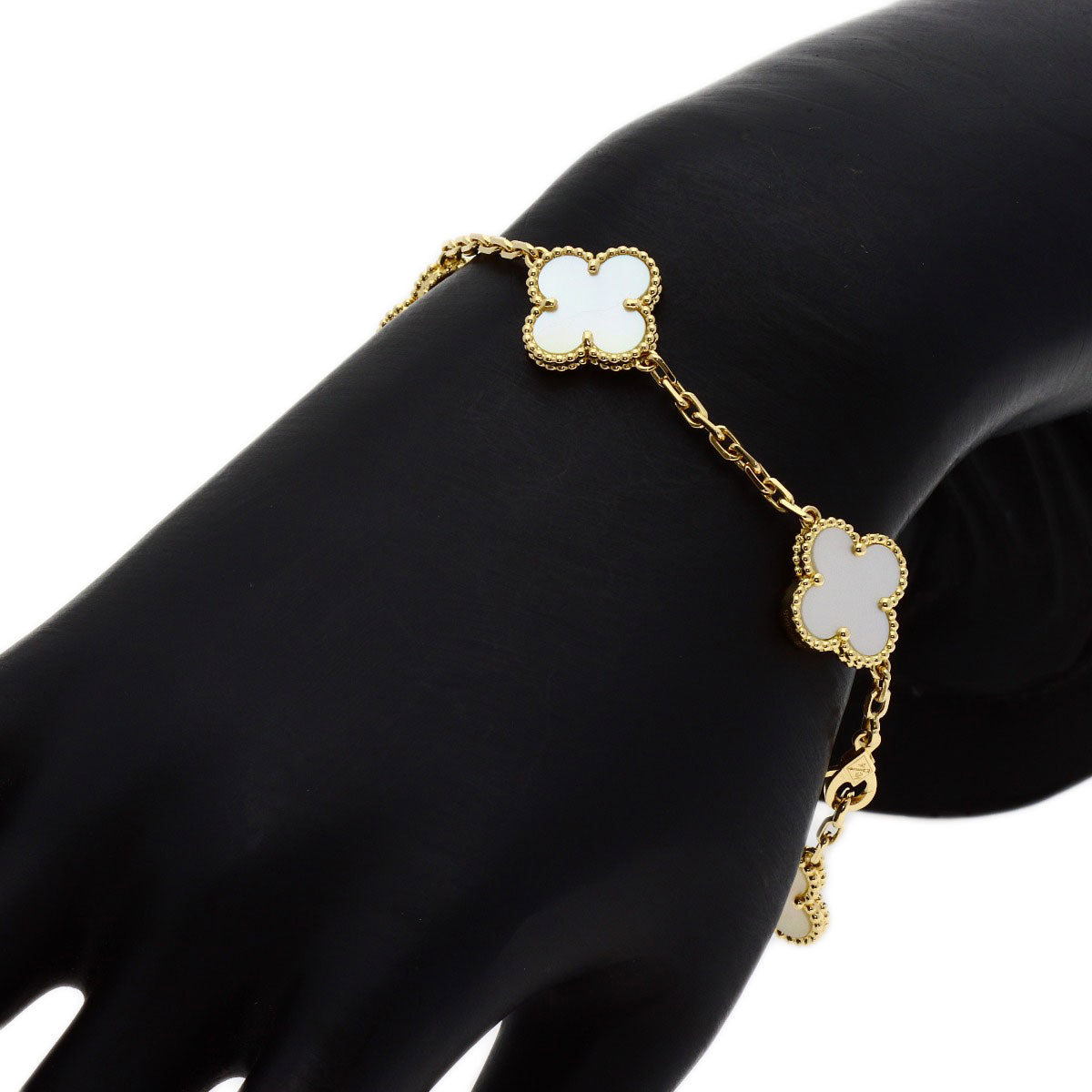 Van Cleef & Arpels Vintage Alhambra Shell Bracelet K18 Yellow Gold Ladies [Used]