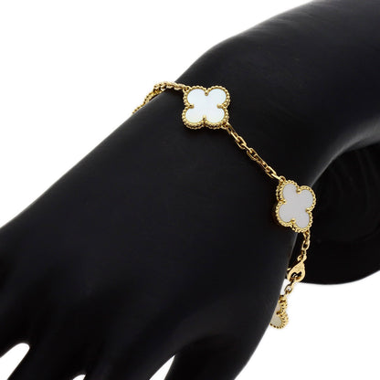 Van Cleef & Arpels Vintage Alhambra Shell Bracelet K18 Yellow Gold Ladies [Used]