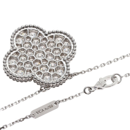 Van Cleef & Arpels Magic Alhambra Diamond Necklace K18 White Gold Ladies [Used]