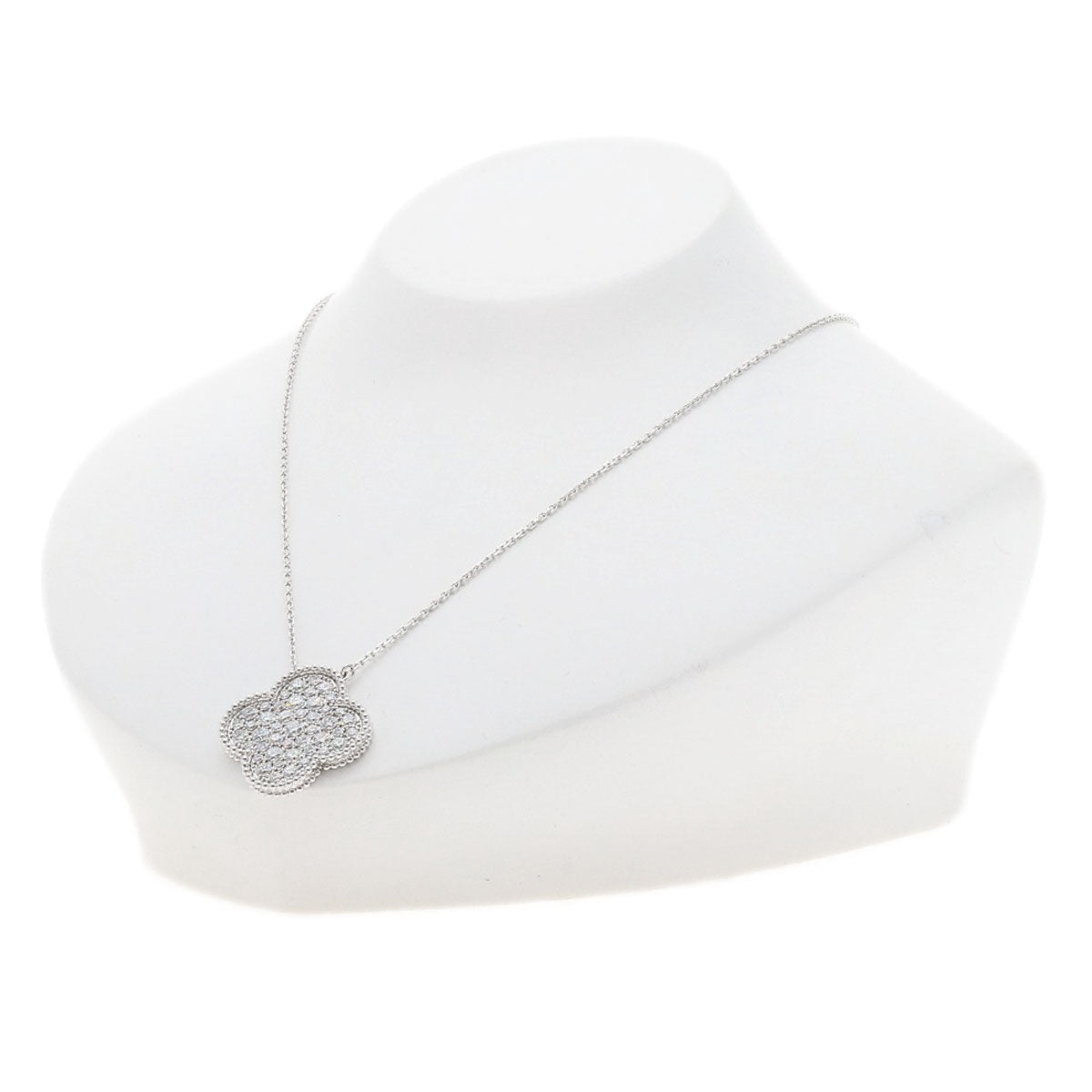 Van Cleef & Arpels Magic Alhambra Diamond Necklace K18 White Gold Ladies [Used]