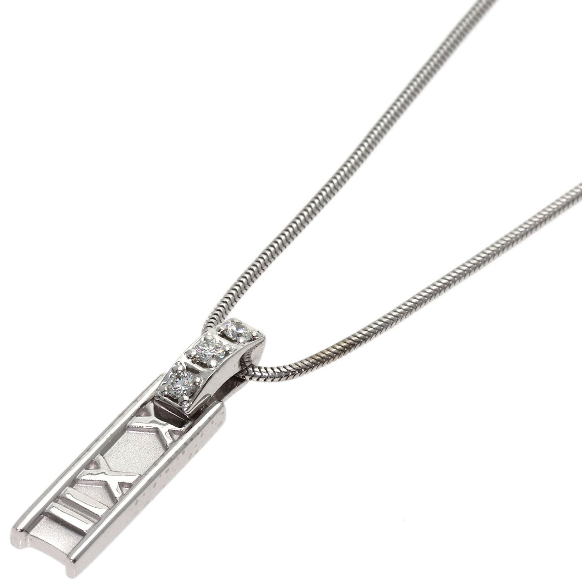 TIFFANY&Co. Atlas Diamond Necklace K18 White Gold Ladies [Used]