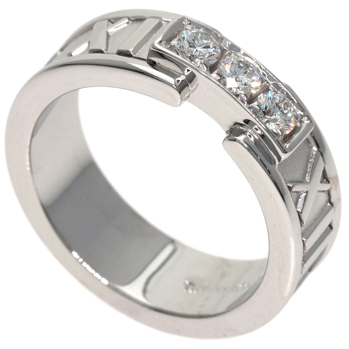 TIFFANY&Co. Atlas Diamond Ring K18 White Gold Ladies [Used]