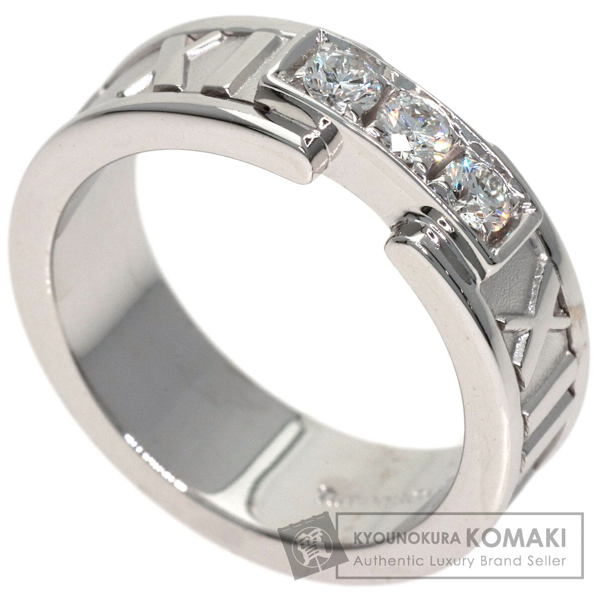TIFFANY&Co. Atlas Diamond Ring K18 White Gold Ladies [Used]