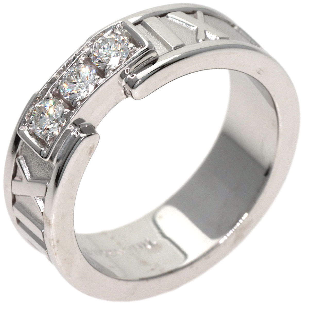 TIFFANY&Co. Atlas Diamond Ring K18 White Gold Ladies [Used]