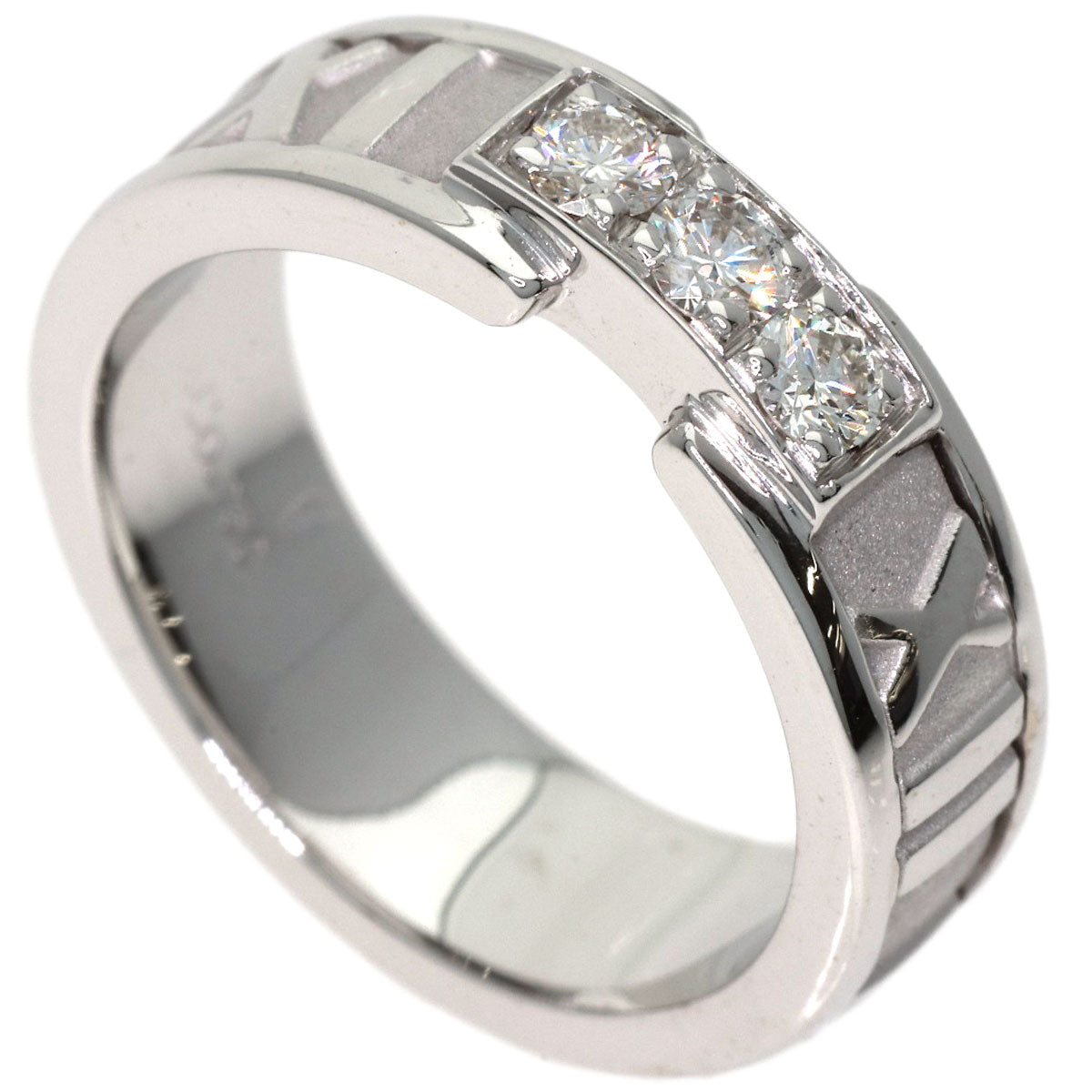 TIFFANY&Co. Atlas Diamond Ring K18 White Gold Ladies [Used]
