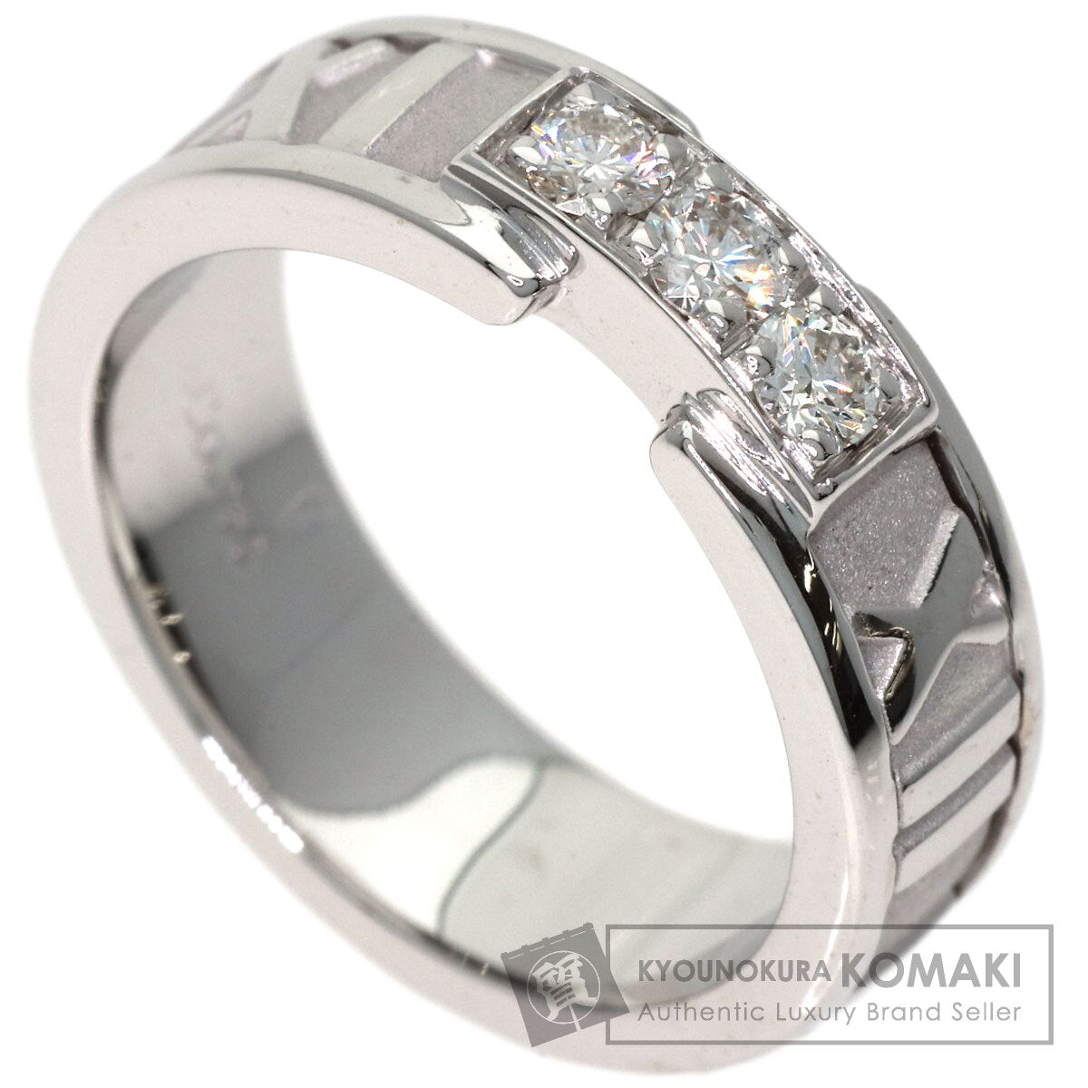 TIFFANY&Co. Atlas Diamond Ring K18 White Gold Ladies [Used]