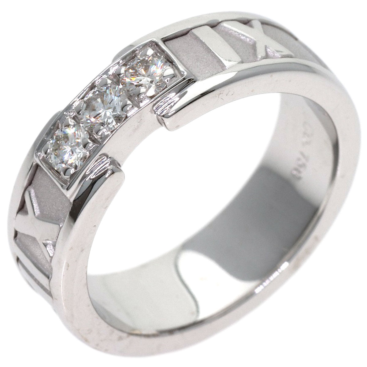 TIFFANY&Co. Atlas Diamond Ring K18 White Gold Ladies [Used]