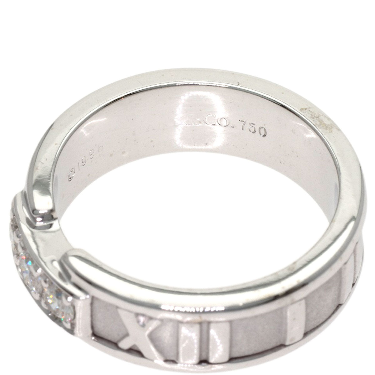TIFFANY&Co. Atlas Diamond Ring K18 White Gold Ladies [Used]