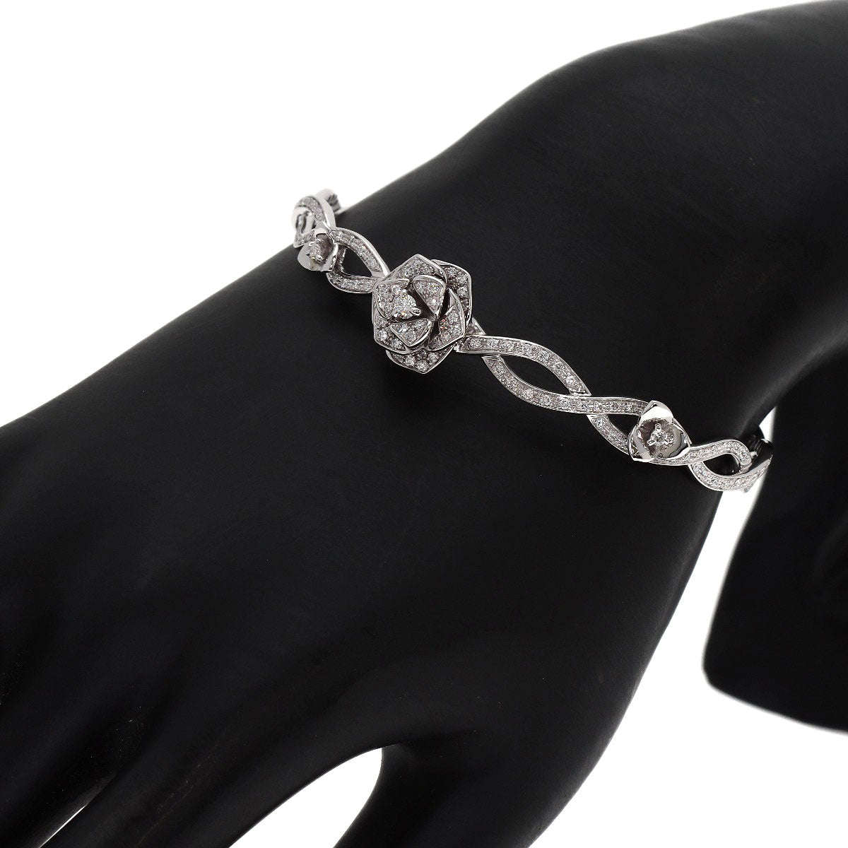 PIAGET Rose Full Diamond #17 Bracelet K18 White Gold Ladies [Used]